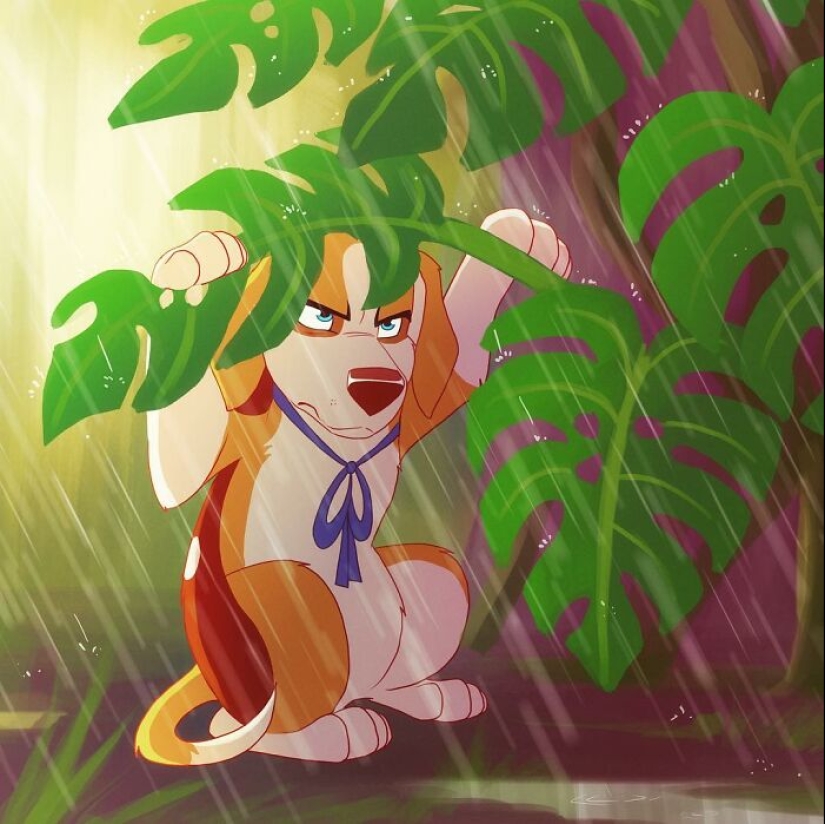 Un vistazo a las encantadoras aventuras de los animales a través de 14 cautivadoras ilustraciones de Skailla