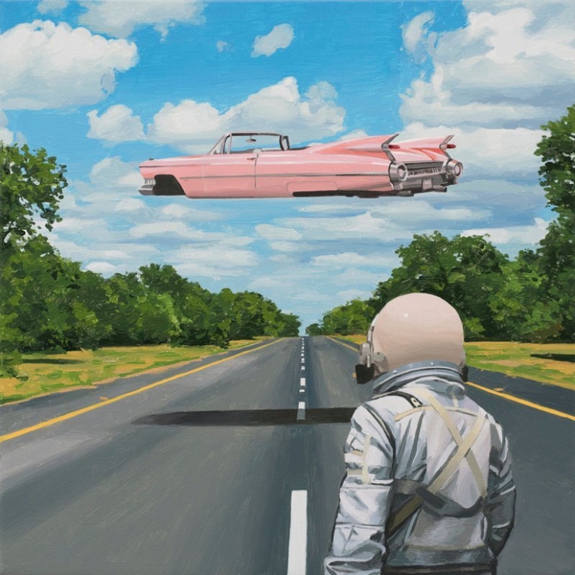 Vagando de un astronauta solitario en los restos de la civilización Vagando de un astronauta solitario en los restos de la civilización