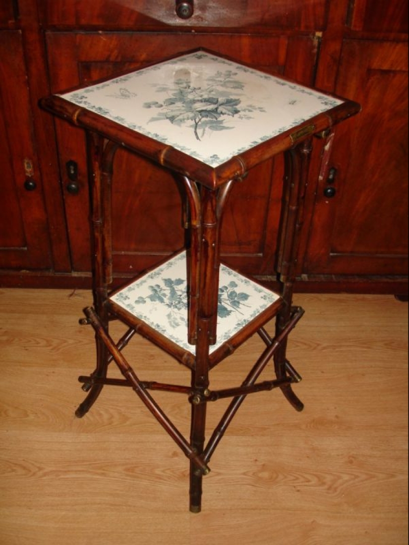 What will happen if the armoire is propped up with a jardiniere. How, you don't know what it is yet?