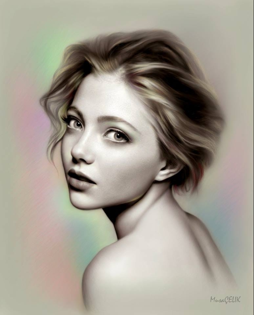 12 hermosas chicas en Hyper-realista a lápiz retratos de Musa Celik