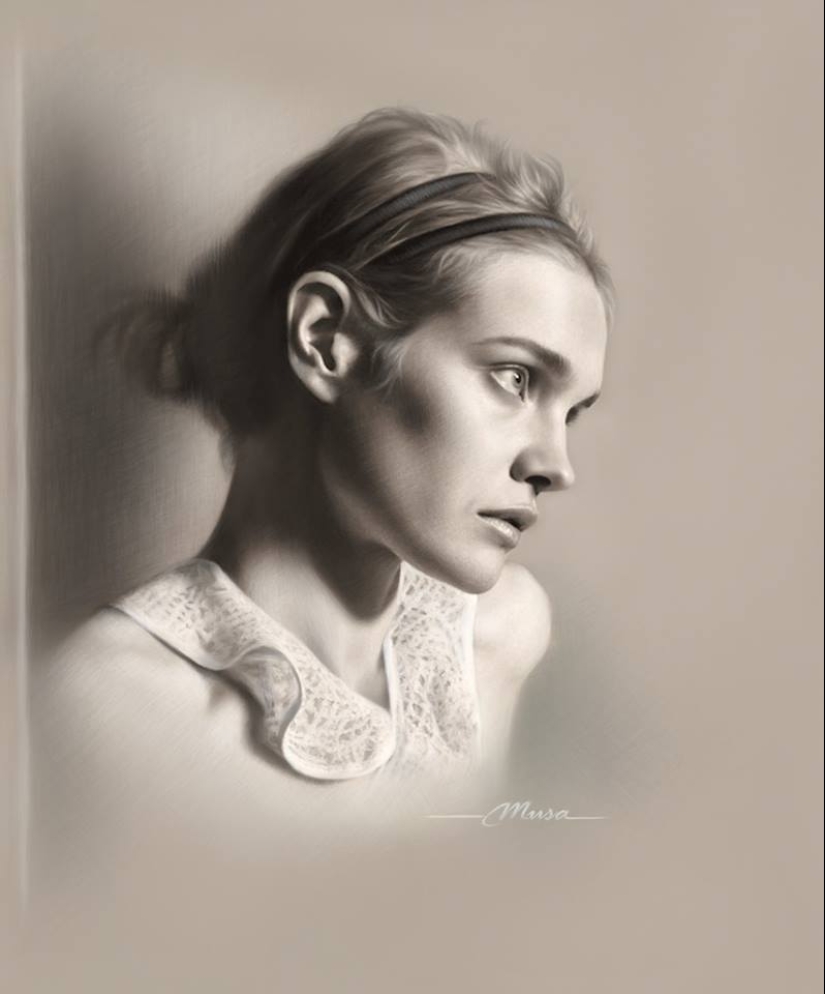 12 hermosas chicas en Hyper-realista a lápiz retratos de Musa Celik