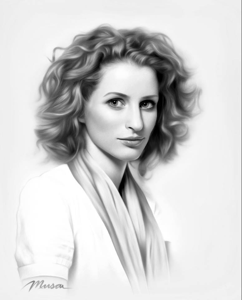 12 hermosas chicas en Hyper-realista a lápiz retratos de Musa Celik