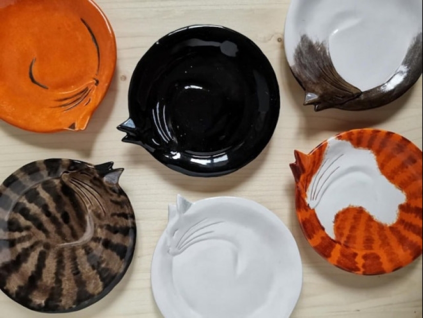 12 hermosos platos decorativos en forma de gatos ceñidos 12 hermosos platos decorativos en forma de gatos ceñidos