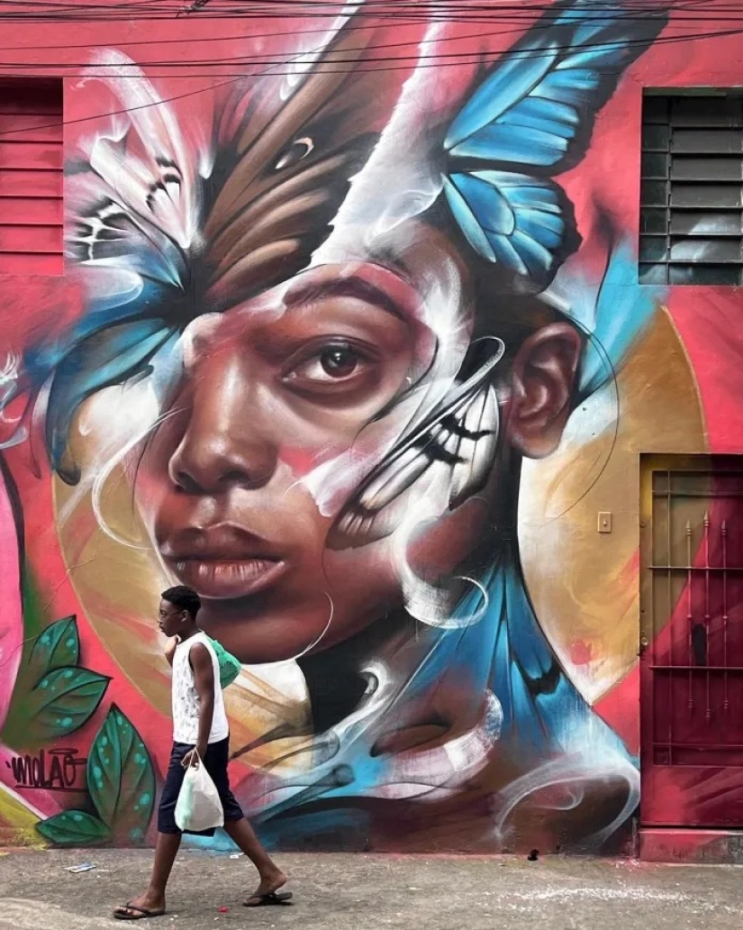 12 impresionantes murales que dan vida a las mariposas en las calles