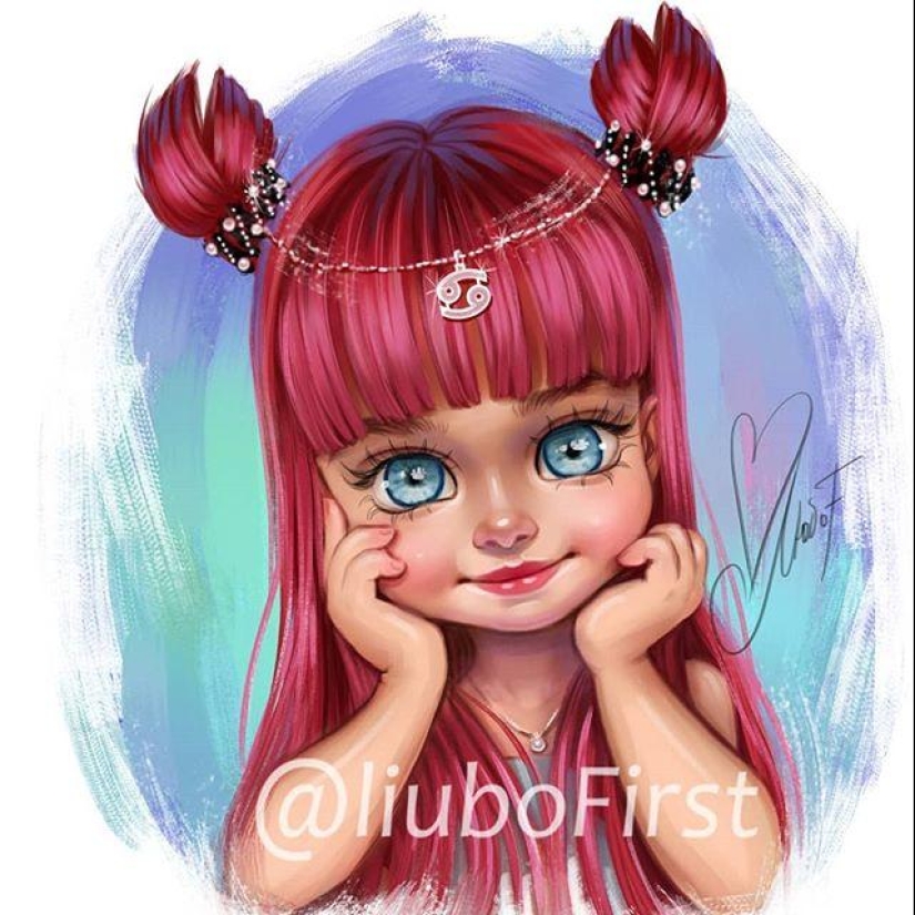 12 Signos del zodiaco en forma de bellezas encantadoras de un artista ruso 12 Signos del zodiaco en forma de bellezas encantadoras de un artista ruso