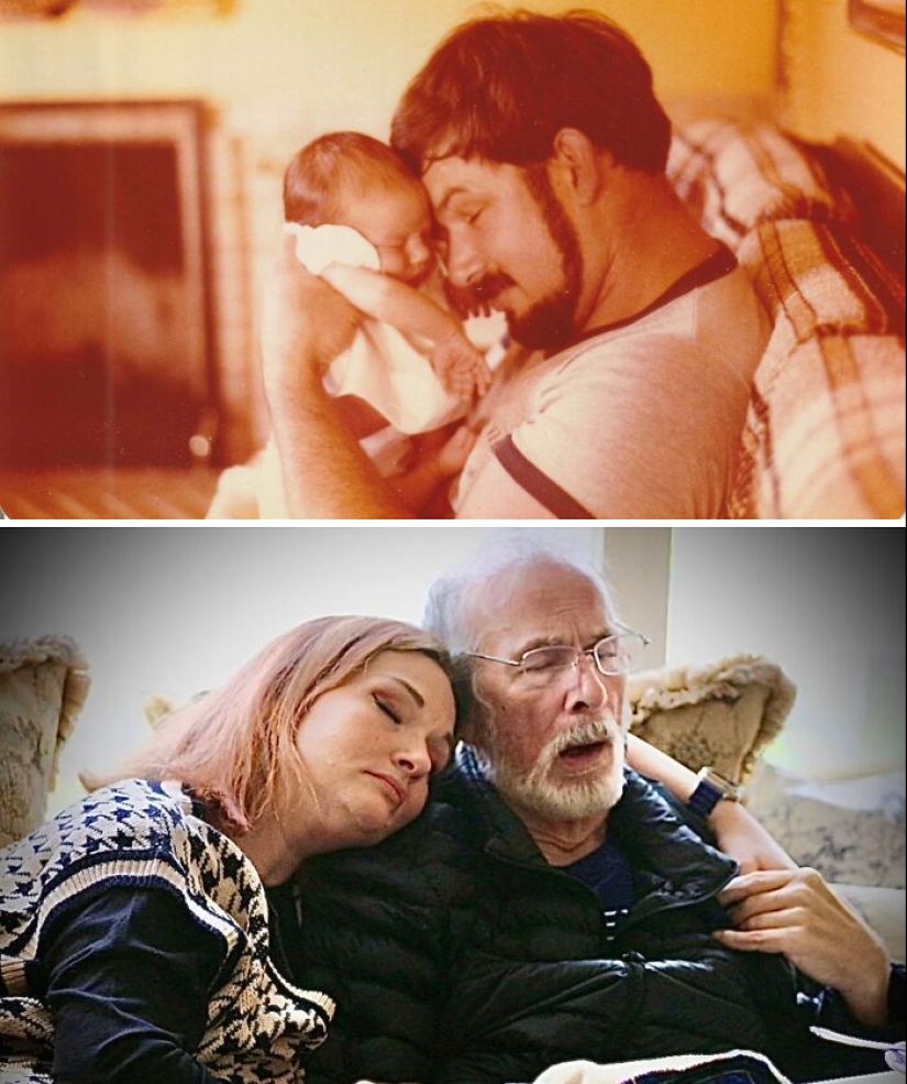 13 Of The Sweetest Then-And-Now Photos That Prove Some Bonds Only Grow Stronger With Time