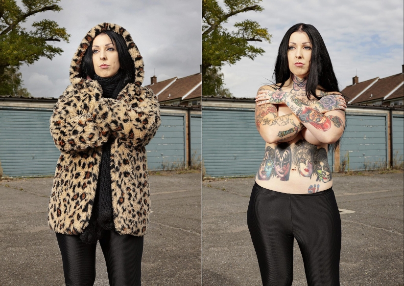 14 photos of English tattoo lovers in clothes and without