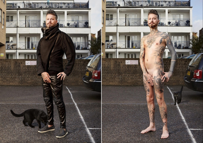 14 photos of English tattoo lovers in clothes and without