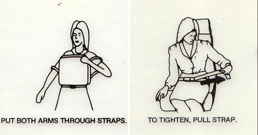 15 clumsy safety cards from airplanes in which artists didn't even try 15 clumsy safety cards from airplanes in which artists didn't even try