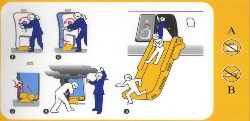 15 clumsy safety cards from airplanes in which artists didn't even try 15 clumsy safety cards from airplanes in which artists didn't even try