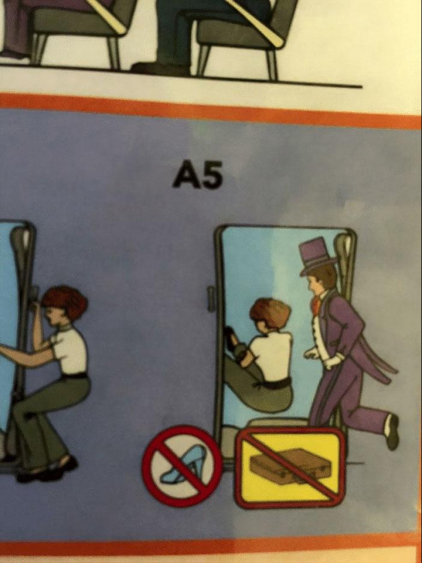 15 clumsy safety cards from airplanes in which artists didn't even try 15 clumsy safety cards from airplanes in which artists didn't even try