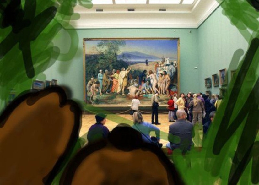 15 painting masterpieces from a different perspective