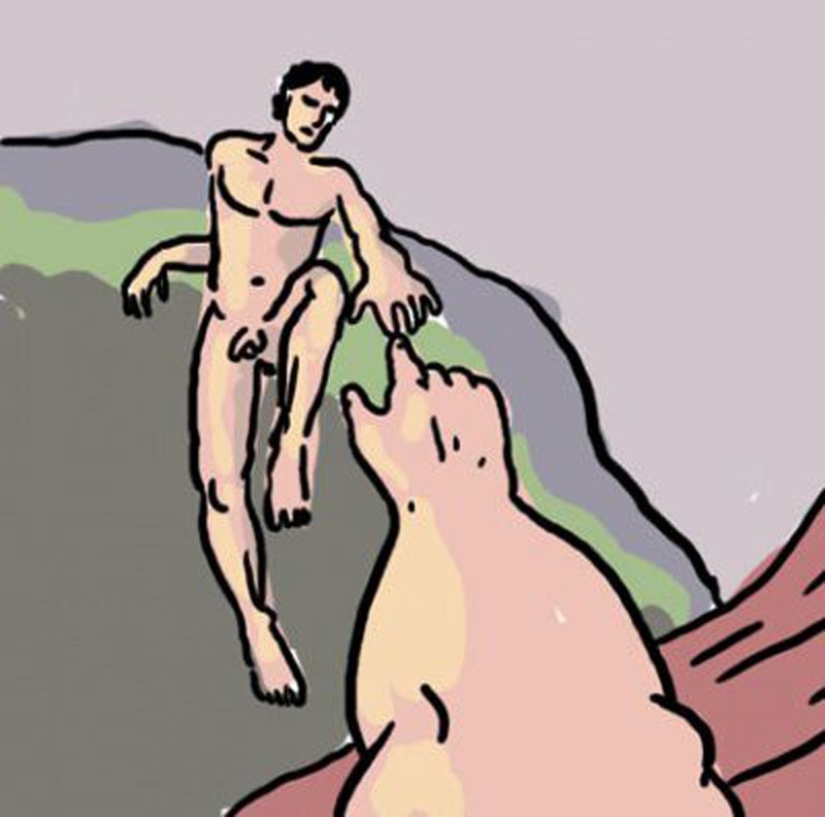 15 painting masterpieces from a different perspective