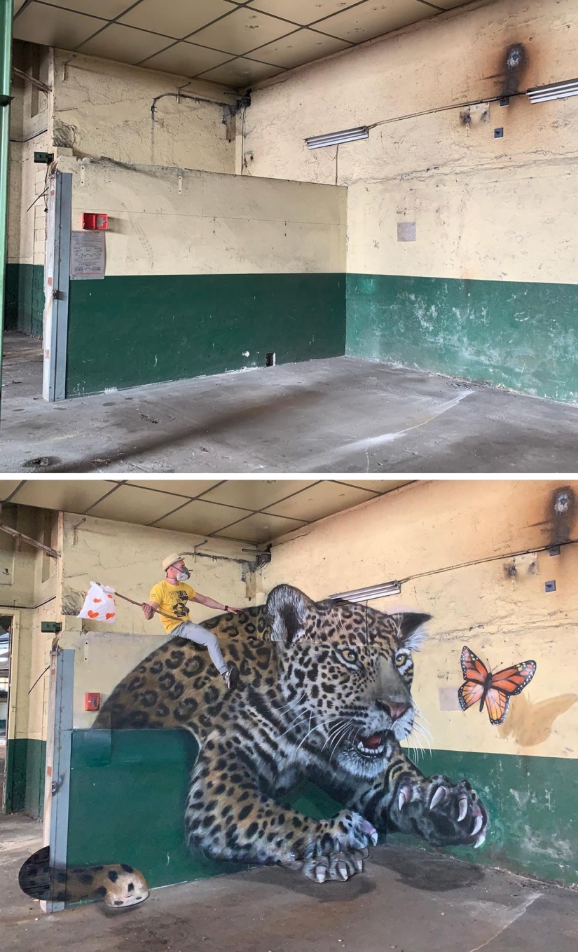 17 graffiti tridimensional realista del artista francés Pierrot 17 graffiti tridimensional realista del artista francés Pierrot