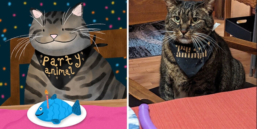 20 Adorable And Hilarious Animal Photos Drawn By This Artist