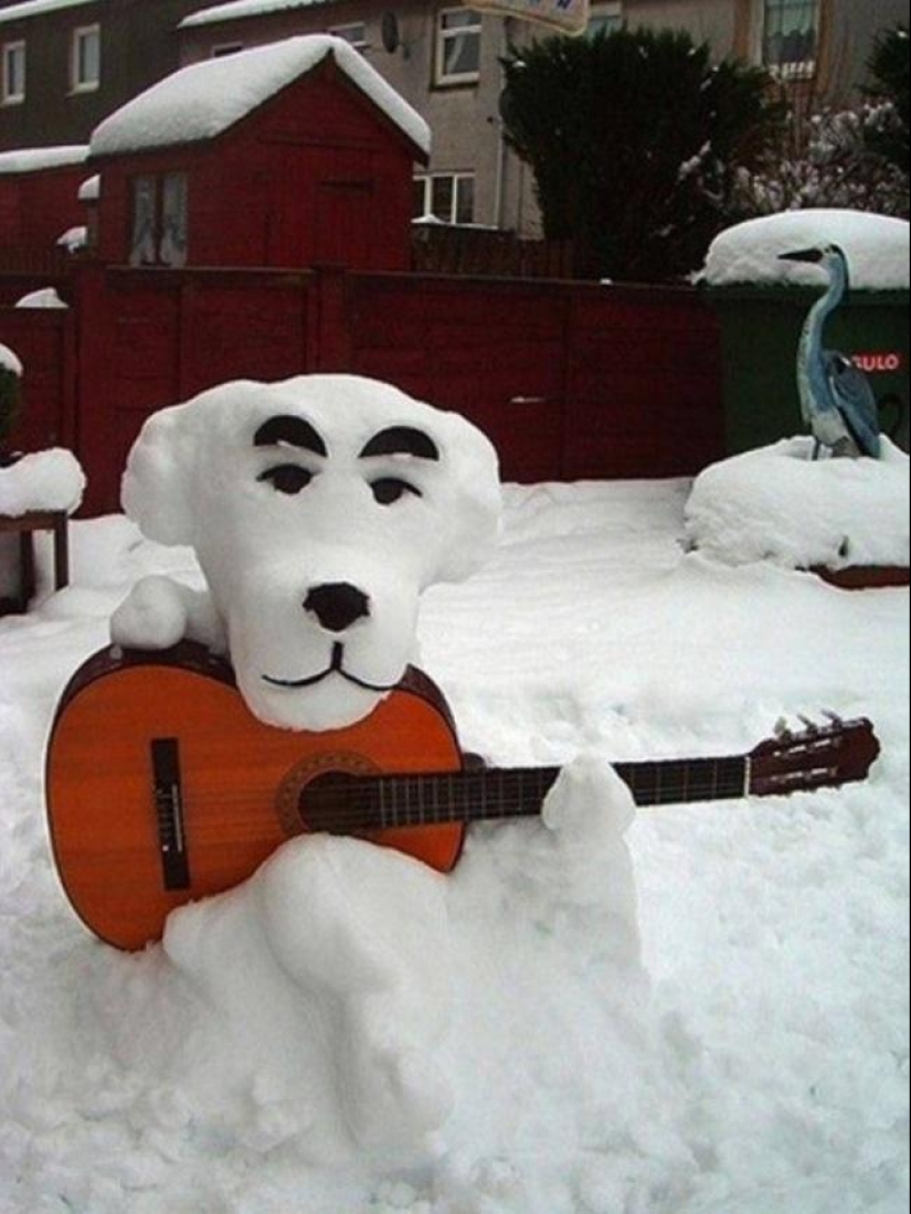 20 examples of what else, besides a snowman, can be made of snow