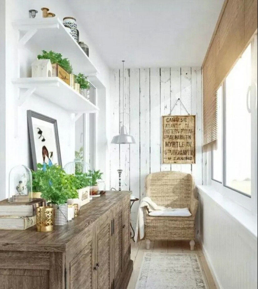 20 ideas on how to turn a small balcony into a seating area