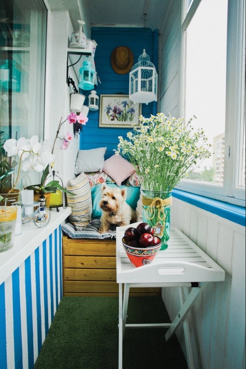 20 ideas on how to turn a small balcony into a seating area