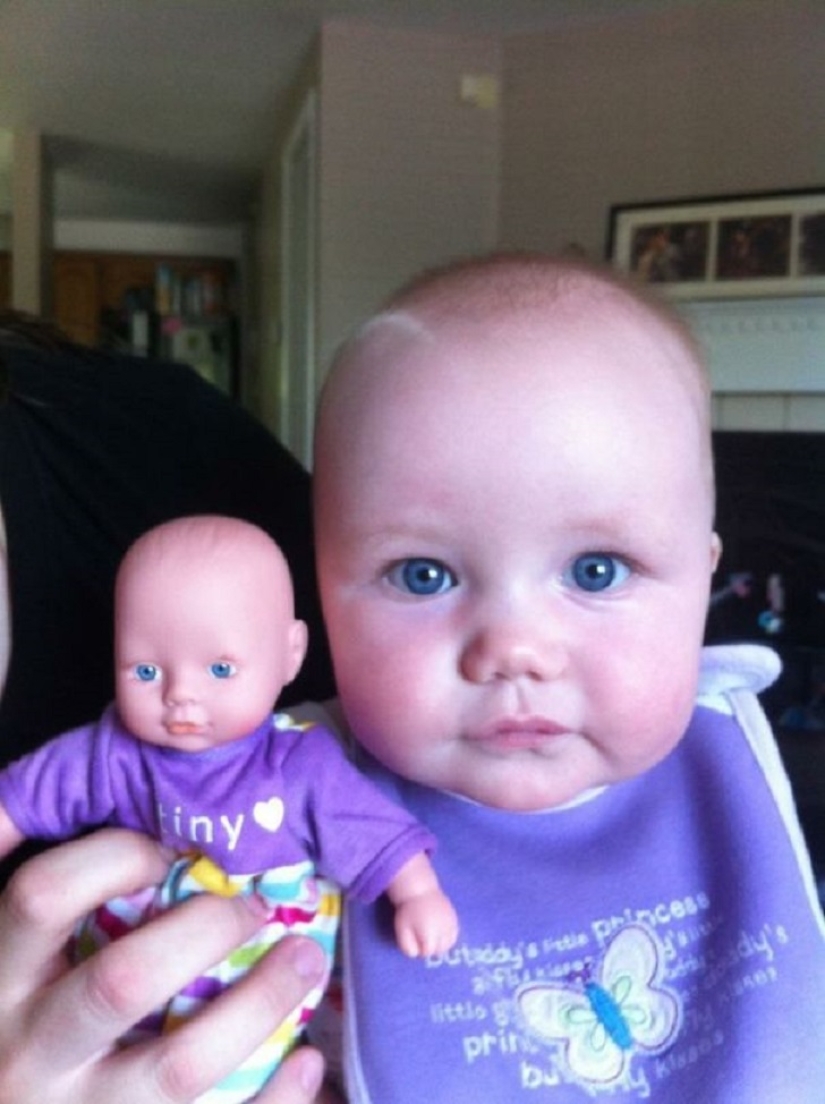 20 Kids Who Look Exactly Like Their Dolls