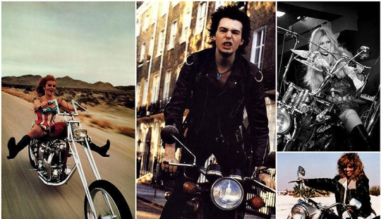20 photos of celebrities of the twentieth century on motorcycles