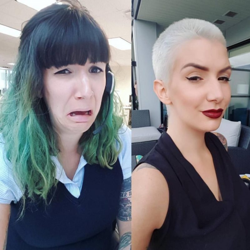 20 photos of people before and after they cut his long hair 20 photos of people before and after they cut his long hair