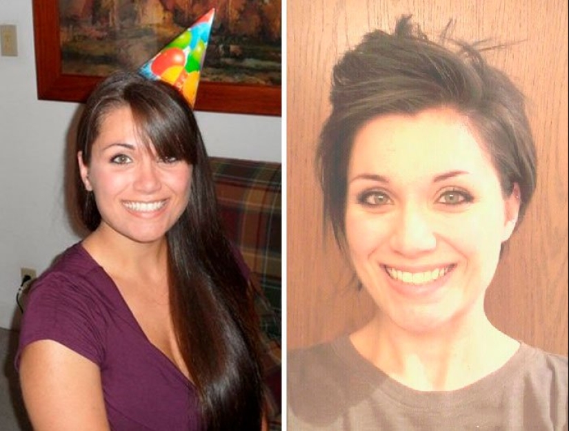 20 photos of people before and after they cut his long hair 20 photos of people before and after they cut his long hair