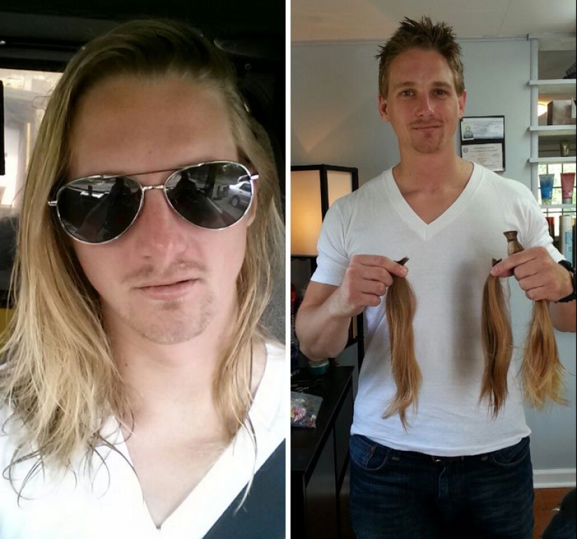 20 photos of people before and after they cut his long hair 20 photos of people before and after they cut his long hair