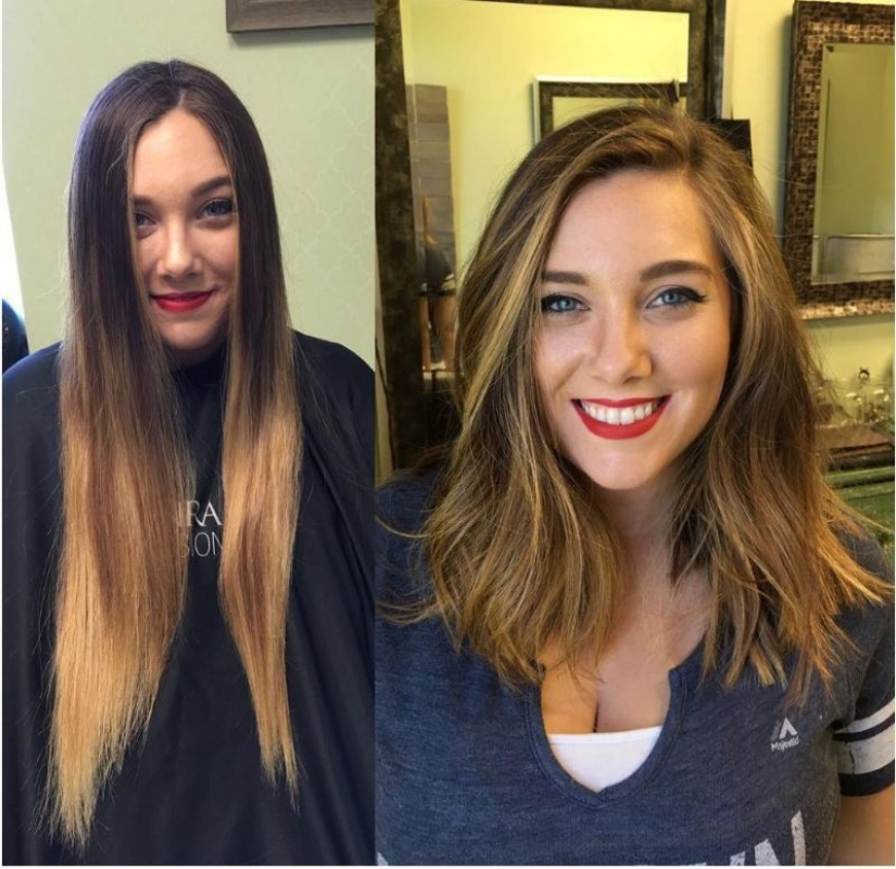 20 photos of people before and after they cut his long hair 20 photos of people before and after they cut his long hair