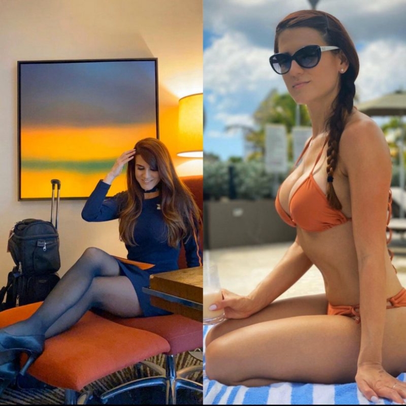 20 pictures of hot stewardesses in uniform and without, after seeing that you'll love planes