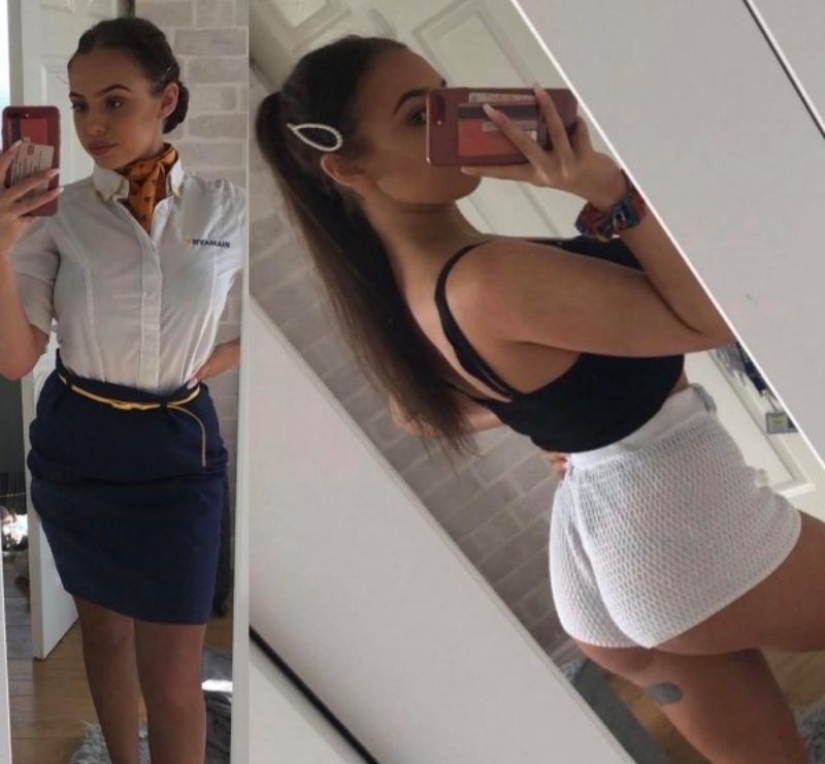 20 pictures of hot stewardesses in uniform and without, after seeing that you'll love planes