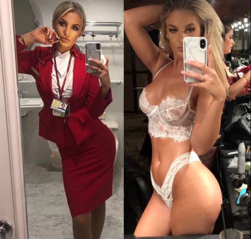 20 pictures of hot stewardesses in uniform and without, after seeing that you'll love planes