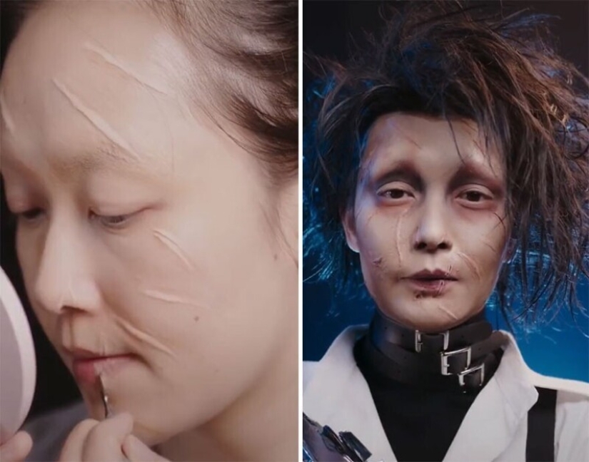 20 transformaciones increíbles: una mujer china se convierte en estrellas con la ayuda de maquillaje
