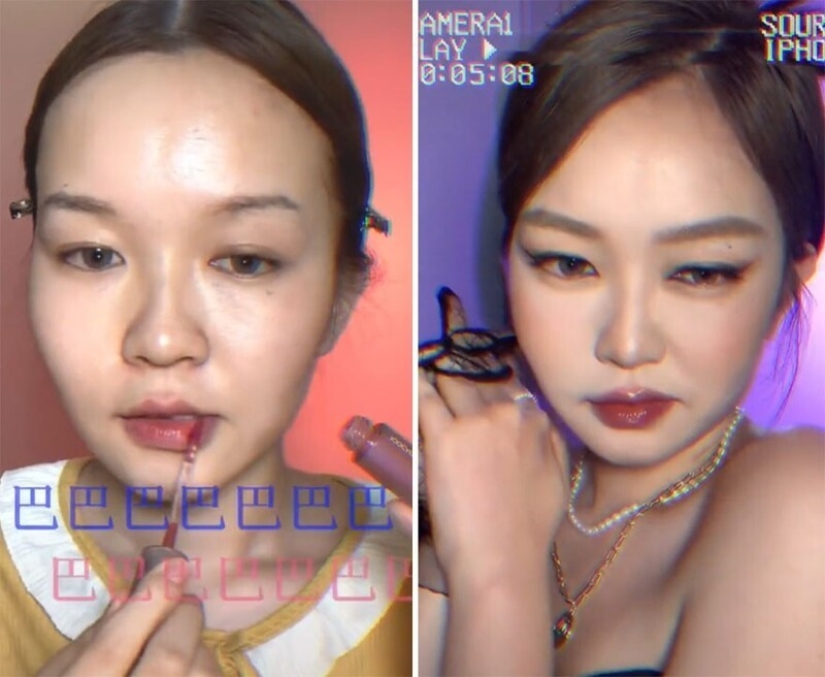 20 transformaciones increíbles: una mujer china se convierte en estrellas con la ayuda de maquillaje