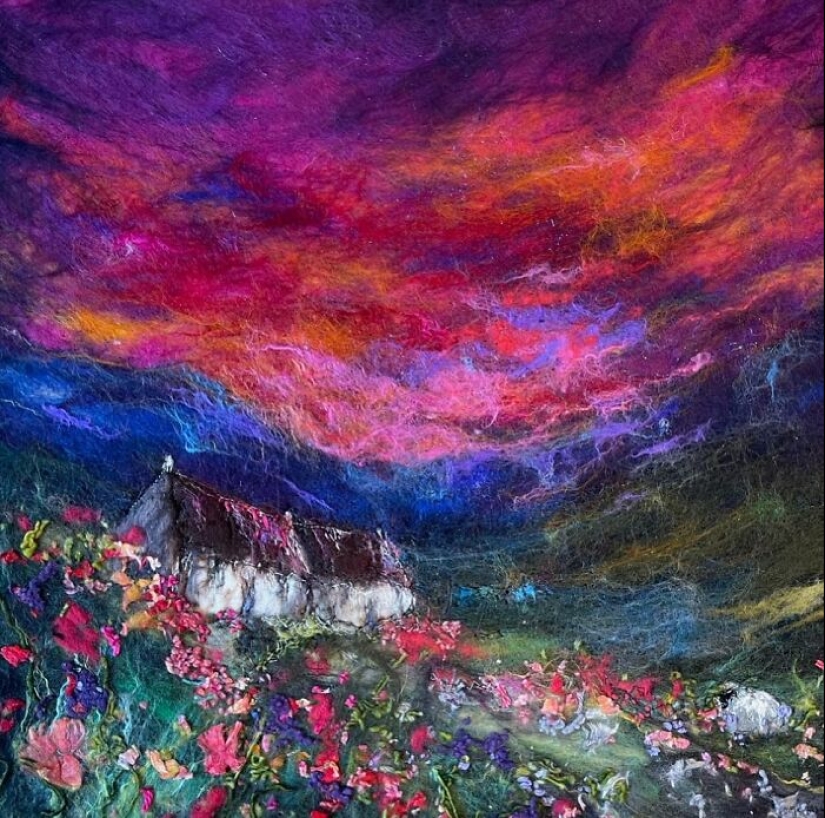 22 Incredible Artworks Of Various Scenery Felted By This Artist