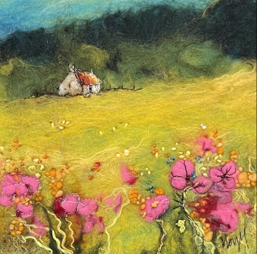 22 Incredible Artworks Of Various Scenery Felted By This Artist