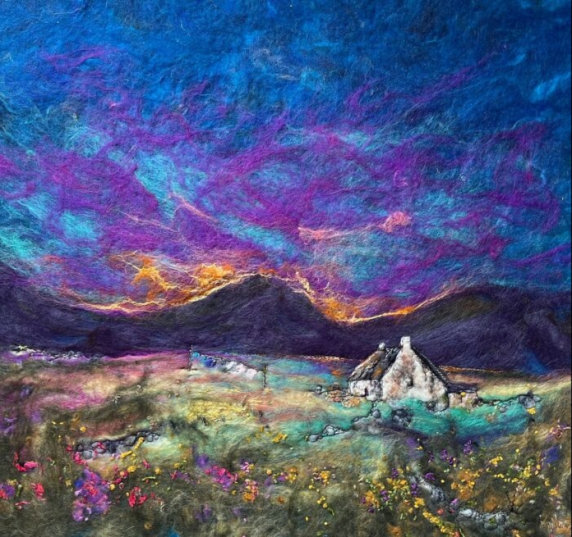 22 Incredible Artworks Of Various Scenery Felted By This Artist