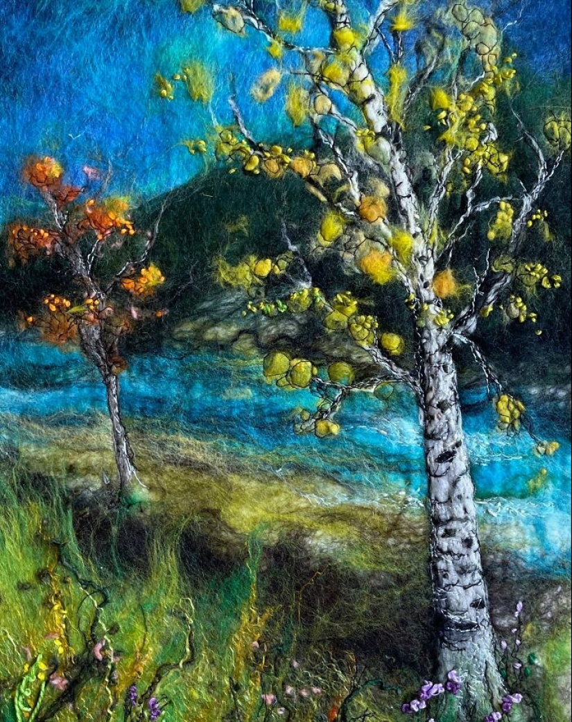22 Incredible Artworks Of Various Scenery Felted By This Artist