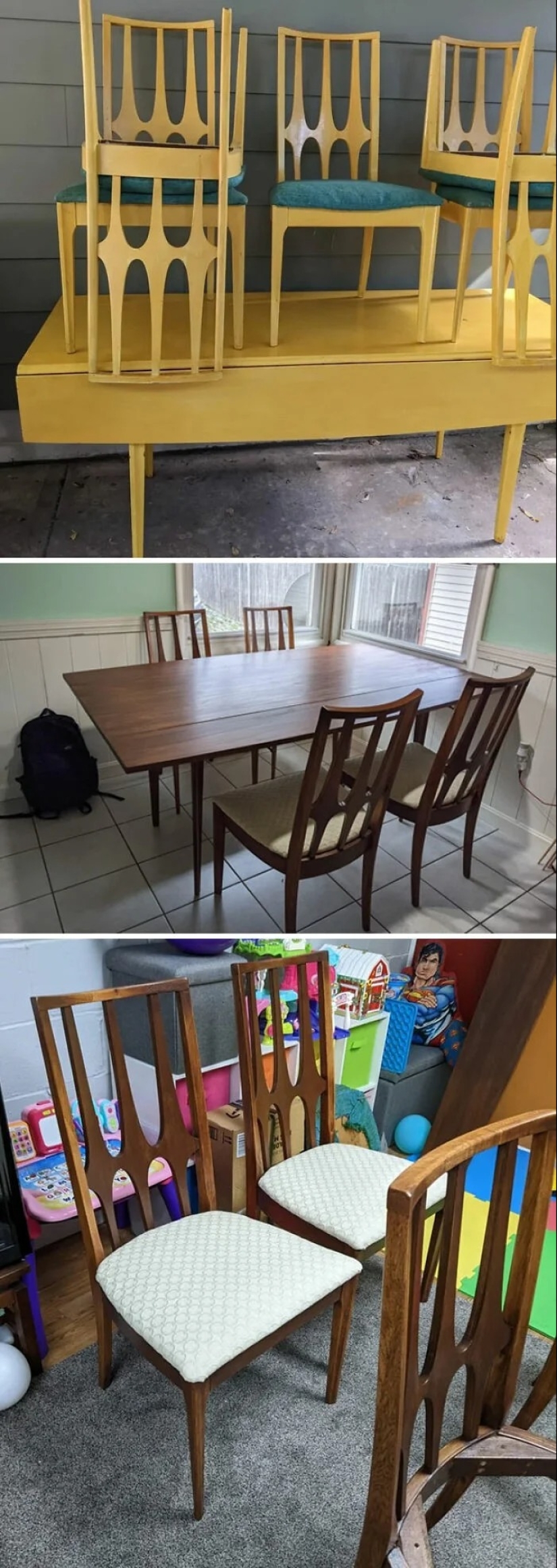 22 times beautiful wooden furniture was ruined by paint, but then restored