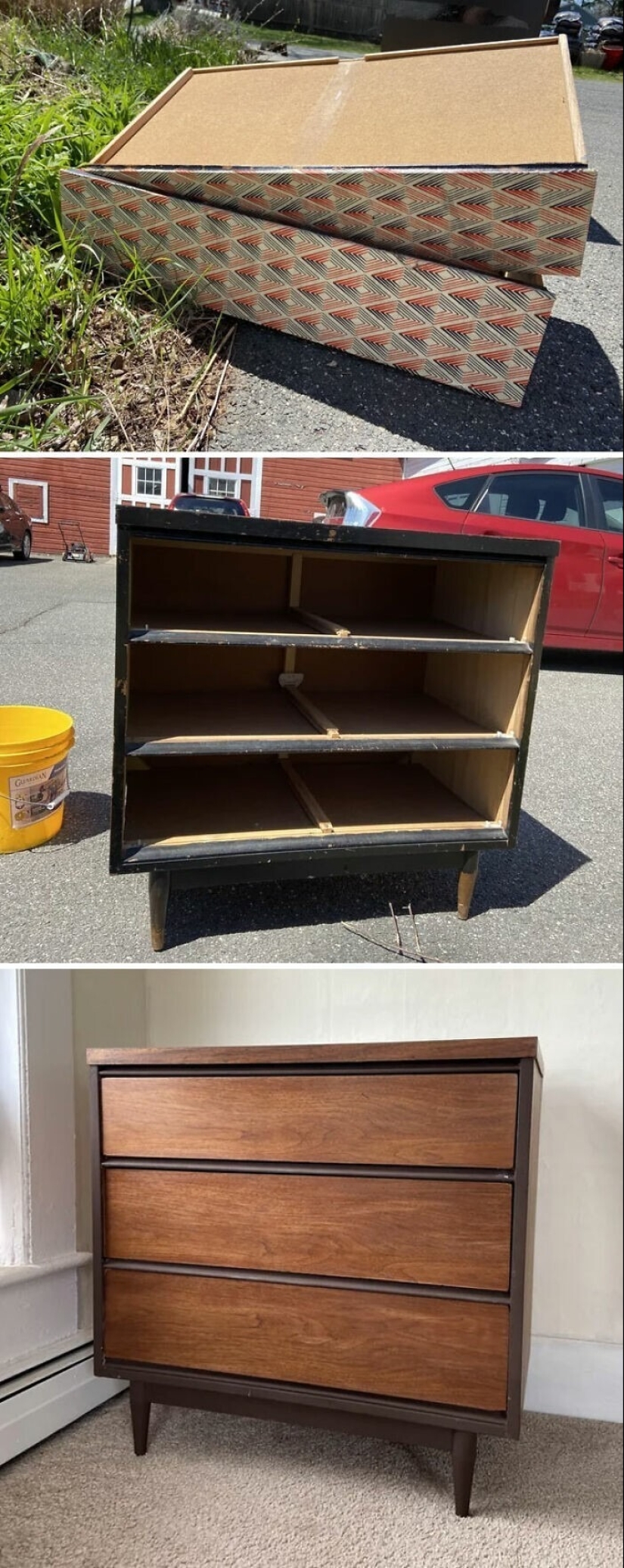 22 times beautiful wooden furniture was ruined by paint, but then restored