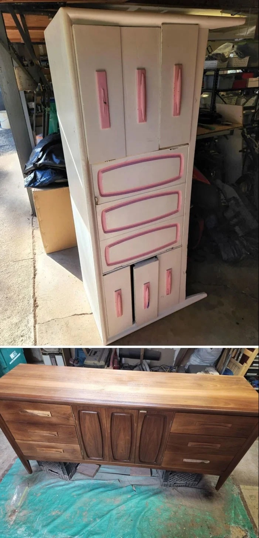 22 times beautiful wooden furniture was ruined by paint, but then restored