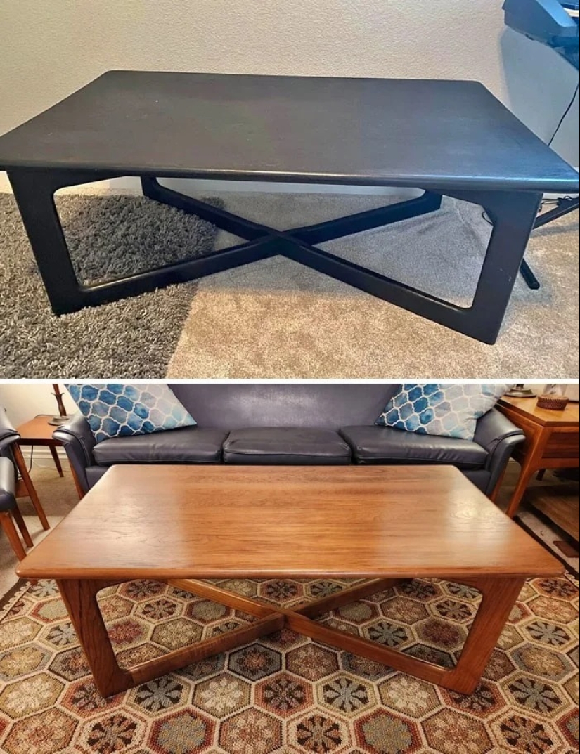 22 veces hermosos muebles de madera fueron arruinados por la pintura, pero luego fueron restaurados 22 veces hermosos muebles de madera fueron arruinados por la pintura, pero luego fueron restaurados