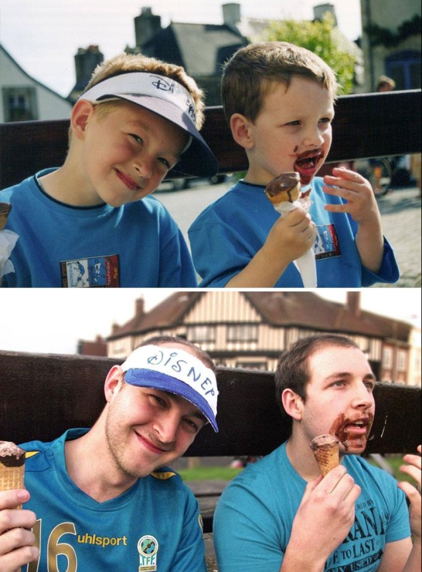 25 family photos that were recreated many years later 25 family photos that were recreated many years later