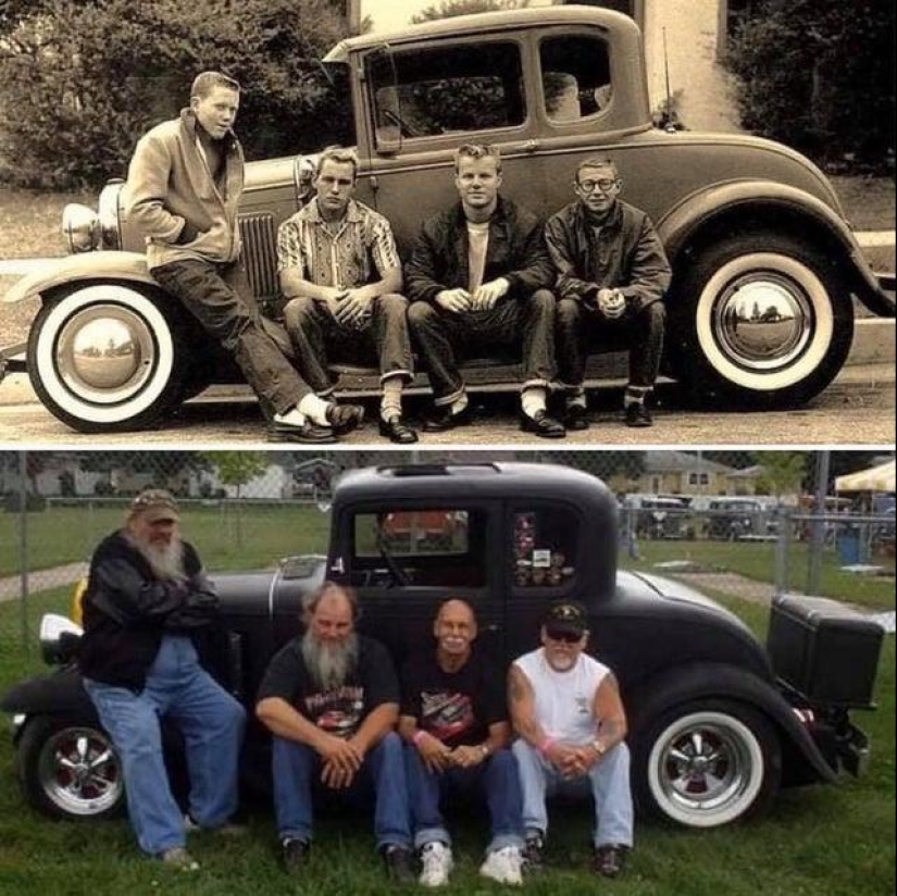 25 family photos that were recreated many years later 25 family photos that were recreated many years later
