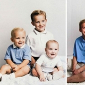 25 family photos that were recreated many years later