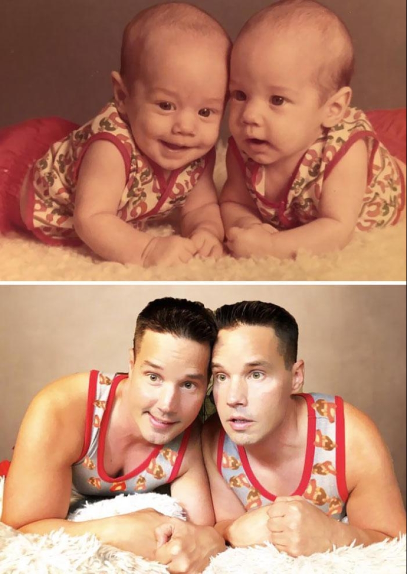 25 family photos that were recreated many years later 25 family photos that were recreated many years later