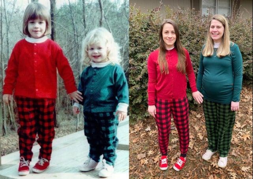 25 family photos that were recreated many years later 25 family photos that were recreated many years later