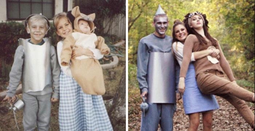 25 family photos that were recreated many years later 25 family photos that were recreated many years later
