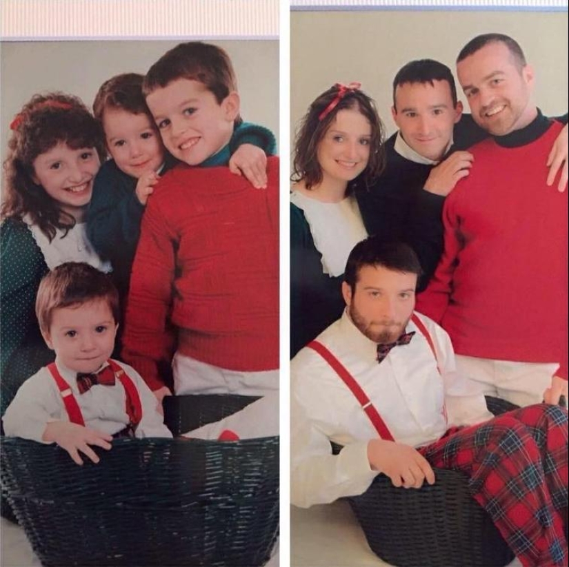 25 family photos that were recreated many years later 25 family photos that were recreated many years later