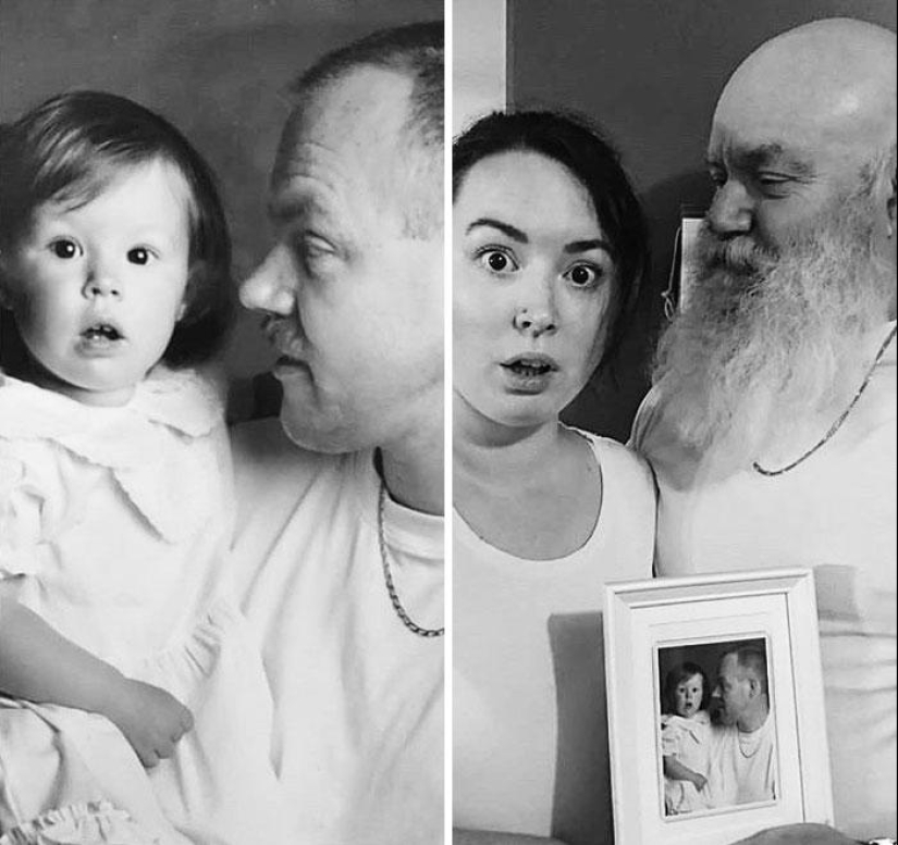 25 family photos that were recreated many years later 25 family photos that were recreated many years later