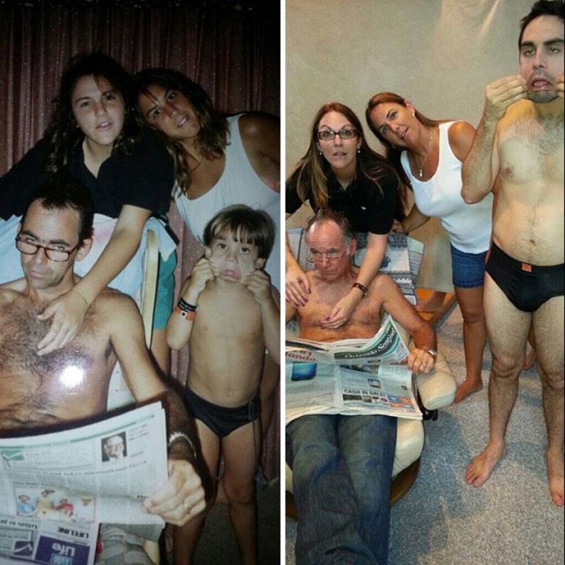 25 fotos familiares que se recrearon muchos años después 25 fotos familiares que se recrearon muchos años después